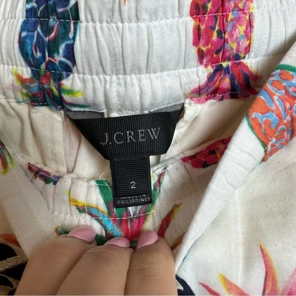 J. CREW x Ratti Rainbow Pineapple Print Seaside Beach Jogger Pants Women’s 2 - Picture 9 of 16